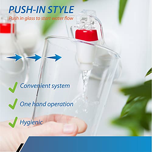 Water Dispenser Replacement Push Faucet – Cold And Hot Water Spigot (Blue And Red Pack) #TOP1