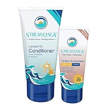 STREAM 2 SEA Leave-In Conditioner and SPF 20 Tinted Mineral Sunscreen Combo - Natural Protection for Skin, Hair and Body