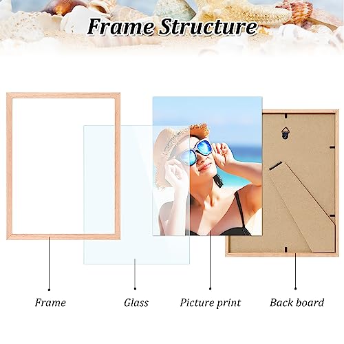 Atobart 8X10 Oak Solid Wood Picture Frames Set Of 2, Natural Wood Color Photo Frames With High Definition Real Glass For Wall Mounting Or Tabletop In Living Room, Bedroom, Gallery #TOP2