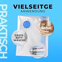 Vakuumbeutel für Kleidung und Bettdecken (6er Set 2x XXL, 2x L und 2x M) – Ansicht 5