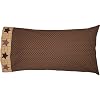VHC Brands Bingham Star King Pillow Case Set of 2 21×40 Country Bedding Accessory Soft Black and Tan Chocolate Brown