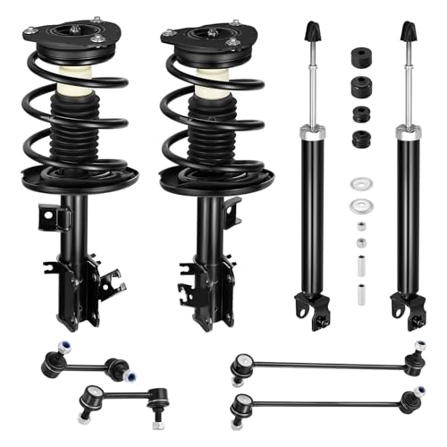 BDFHYK 2PCS Front and Rear Shock Absorbers,Front and 2PCS Rear Balance Bar Absorber kit Compatible with 2007-2013 Nissan Altima Replacement Struts Shocks Assembly for 172393 172392 4349075