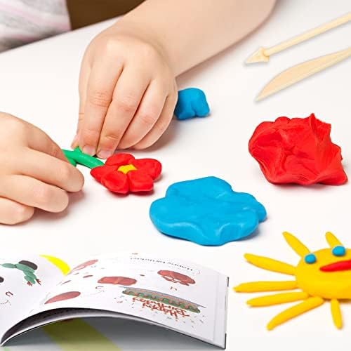 COCOBOO Air Dry Clay Kit, 50 Colors Ultra Light Modeling Clay for Kids No-Toxic Magic Clay Dough with Book, Accessories And Tools, Air Drying Clay for Girls And Boys