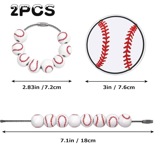 Sports Charms for Bogg Bag Insert - Decorative Baseball, Football, Basketball Charms for All Models - Wooden Beads Charm Set for Bogg Accessories2