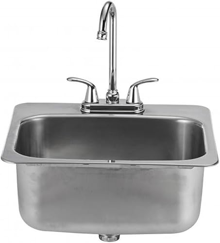 Bull - Fregadero grande de acero inoxidable (BG-12391), 19 x 17 pulgadas