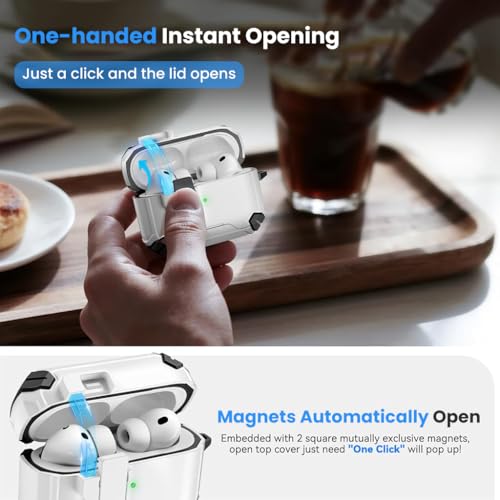 Image of ZORBES Compatible with AirPods Pro 3 Case with Lock, TPU Magnetic Cover