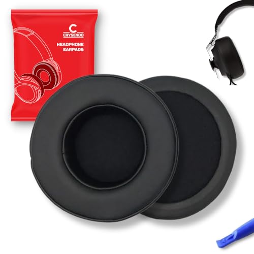 Image of CRYSENDO Headphone Cushion - 100mm Round Replacement Ear Cushions - Memory Foam & Protein Leather - Suitable for Many Other Large Over The Ear Headphones (Black)