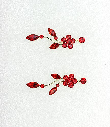 Image of Faship Gorgeous Rhinestone Crystal Floral Necklace Earrings Set
