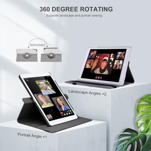 New iPad 9th / 8th / 7th Generation 10.2 Case - 360 Degree Rotating Stand Smart Cover Case with Auto Wake/Sleep for Apple iPad 10.2" 2021/2020 / 2019 (Violet) by Hsxfl - Used condition - Image 4