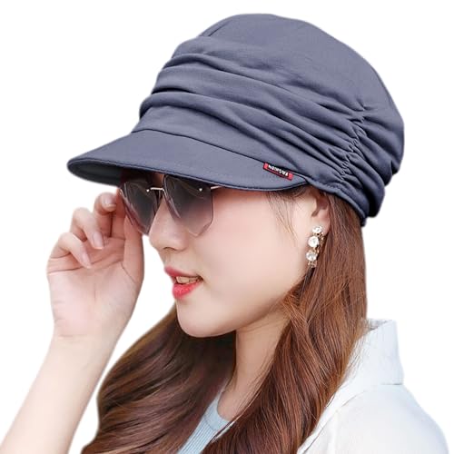 Sombreros para quimioterapia – Gorra de béisbol de bambú para mujer, sombreros de quimioterapia de algodón, gorras suaves para el cáncer, gorro para cubrir la cabeza, gris, Talla única