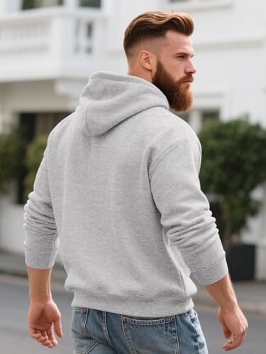 Mens Fleece Quarter Zip Pullover Hoodies for Men Long Sleeve Casual Hoodies Drawstring Fashion Sweatshirt4