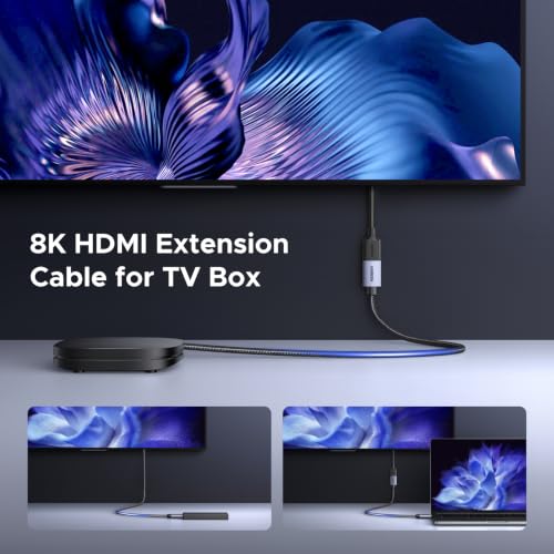 Image of UGREEN 10K 8K@60Hz 3.3FT HDMI Extender HDMI 2.1 Extension Cable Male to Female Adapter Cord 4K@240Hz High-Speed 48Gbps, Compatible with Switch 2 /Xbox Series X /Roku Stick /Blu-ray Laptop PC TV