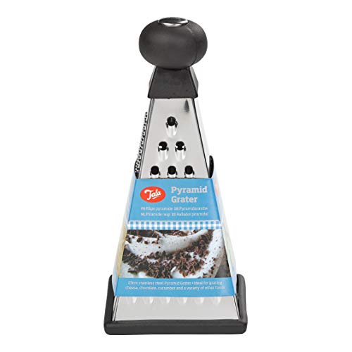 Tala Stainless Steel Pyramid Grater, 4 Sided Handheld Box Grater for Slicing, Grating, Zester and Shredding Cheese, Vegatables and Other Foods, with Grip Handle and Non-Slip Base - Image 3