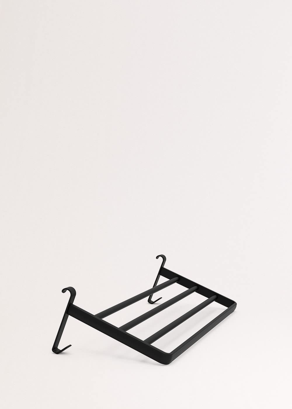 CREATE / WARMTOWEL Pro + ÉTAGÈRE/Radiateur Porte-Serviettes avec Chauffage et Wi-FI avec étagère 3 Barres et Crochet Noir / 101x13x55 cm / 1500 W, 2 puissances, pièces jusqu'à 12 m², Technologie PTC
