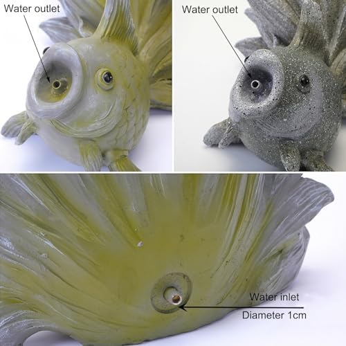 Goldfish Pond Spitters - Realistic Weather-Resistant Water Spray Fish Sculpture, Outdoor Ornament for Koi Pond Decor, Perfect for Home Garden Decoration