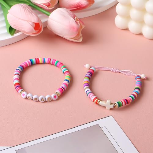 JIANZHEN Kindergarten Preschool Graduation Gifts for Girls 2026 Kindergarten Pre-K Grad Bracelet with Card Present Box for Daughter Granddaughter Niece Students (Colorful-Kindergarten) - Image 4