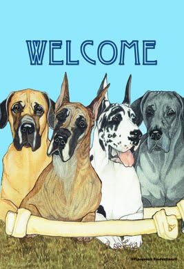 Best of Breed Great Danes - Pipsqueak Productions Large Flag
