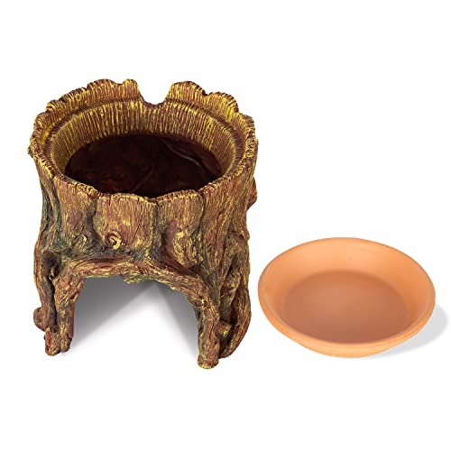 REPTIZOO Reptile Hide Cave Resin Moisture Keeping Reptile Cave with Clay Water Basin Humidifying Help Shedding for Leopard Gecko by REPTI ZOO - Image 6