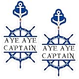 Cruise Essentials: Anchor Earrings, Outfits Accessories, Gifts for Lovers, Vacation Gift Exchange, Party Favors (Aye Aye Captain)