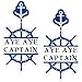 Cruise Essentials: Anchor Earrings, Outfits Accessories, Gifts for Lovers, Vacation Gift Exchange, Party Favors (Aye Aye Captain)