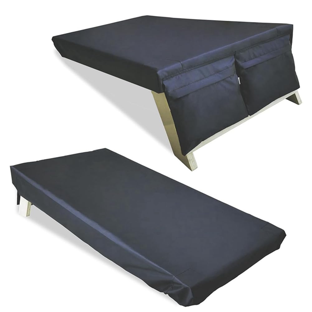 1 Housse Anti-Poussière pour Planche de Sac de Sable et Housse de Protection Solaire avec Poche Zippée en Polyester Noir pour Housse de Planche de Cornhole de Taille Standard