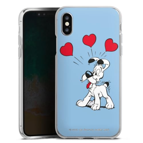 Coque iPhone X en silicone souple Astérix et Idéfix Amour