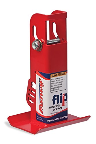 Fastway Flip 88-00-6500 Trailer Tongue Automatic Fold-Up Jack Foot Plate--6 Inch Extension (2-Inch Inner Jack Tube), 2 1/4 Inch , Red #TOP1