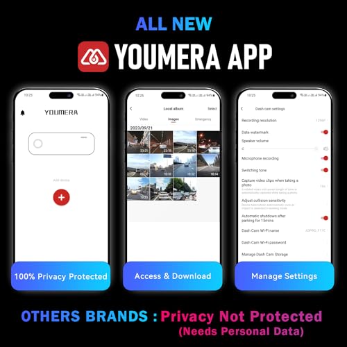 NEXDIGITRON A3 Pro Car Dash Camera With OBD2 Parking Kit, Plug & Play