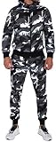 Basisstoff 37H2 Basissuit Herren Jogging Anzug Camo Grau Gr. 4XL