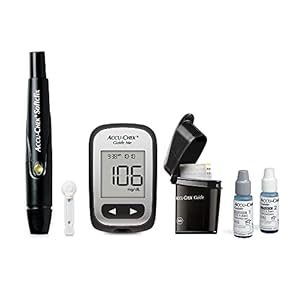 Accu-Chek Softclix Glucose Monitor Kit for Diabetic Blood Sugar Testing: Guide Me Meter, Softclix Lancing Device & 110 Lancets, 100 Guide Test Strips, and Control Solution (Packaging May Vary)