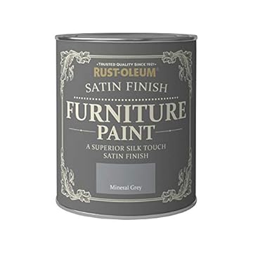 Rust-Oleum Grey Furniture Paint in Satin Finish - Mineral Grey 750ml