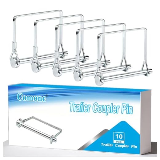 Comonc 10 Pcs 1/4 Square Wire Lock Pin Shafty Locking Pin Trailer Coupler Pin Pto Pin 1/4" x 2-3/4" Hitch Pin for PTO,Farm,Lawn,Hitches,and Garden