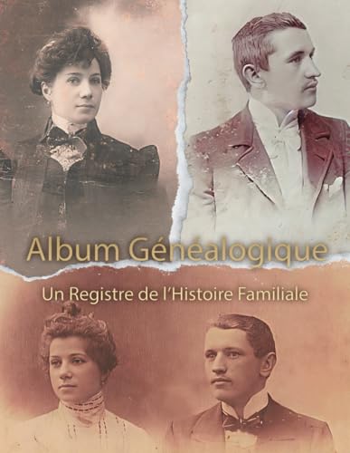 Álbum Genealógico Familiar – Libro para Registrar la Historia de tu Familia y Crear tu Árbol Genealógico: Edición en blanco y negro con páginas color ... recuerdos y añadir fotografías familiares