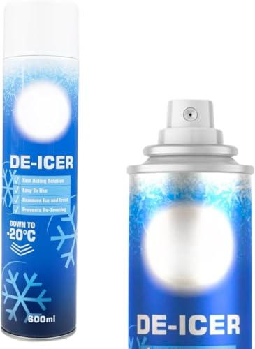 Homesecret Pack of 1 De-icer Spray For Car 600ml | Deicer Car Windscreen Spray Fast Acting Melts Ice and Frost Quickly For Windows/Mirrors | Operates at -20°c and Prevents Re-Freezing.