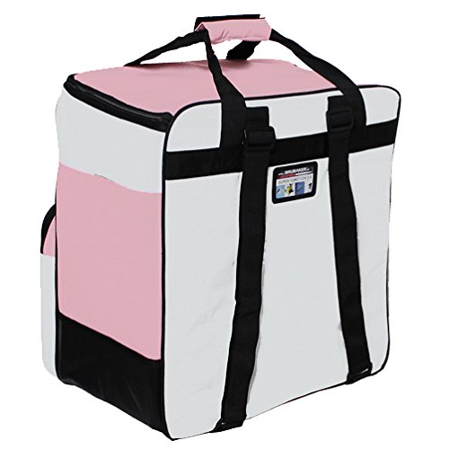 BRUBAKER Conjunto 'Super Function 1.0' Bolsa para Botas y Casco de ski Junto a 'Carver Pro 1.0' Bolsa para un par de Ski - Rosa/Blanco - 170 cms. - imagen 4