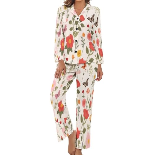 Ensemble femme chic pyjama rose vêtement de nuit doux et confortable