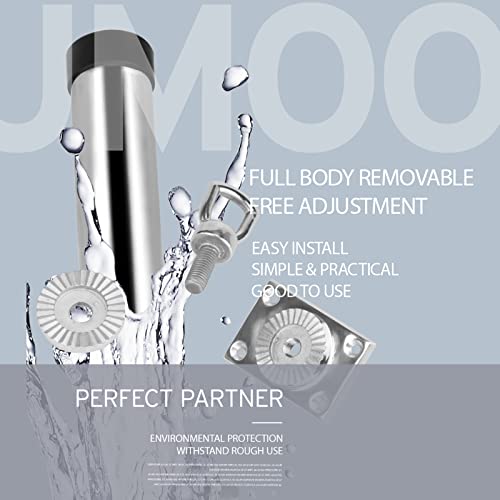Jmoo Adjustable Fishing Rod Holder For Boat, 316 Stainless Steel Fishing Rod Holder Deck Mount For Marine Boat Yacht (8205Sa), Silver #TOP1