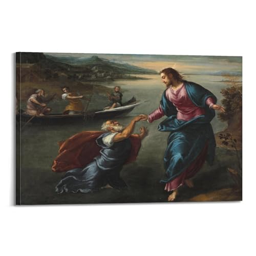 Poster Christ et Saint Pierre pour sublimer le design mural de votre salon chaleureux