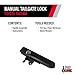 Pop & Lock PL5400 Black Manual Tailgate Lock with Bolt Codeable Technology for Toyota Tacoma