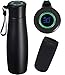 flintronic Bottiglia Acqua, Ricaricabile LCD Termiche Borracce, Isolamento Sottovuoto Coppa da Viaggio, Borraccia Termica 400ML(1*Cavo USB e Borsa per Bottiglia Inclusi) per Scuola, Sport, Yoga