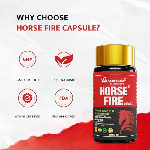 Horse Fire Capsule, Strength & Stamina Booster For Men Wellness (Pack of 60 Capsules), 150 grams