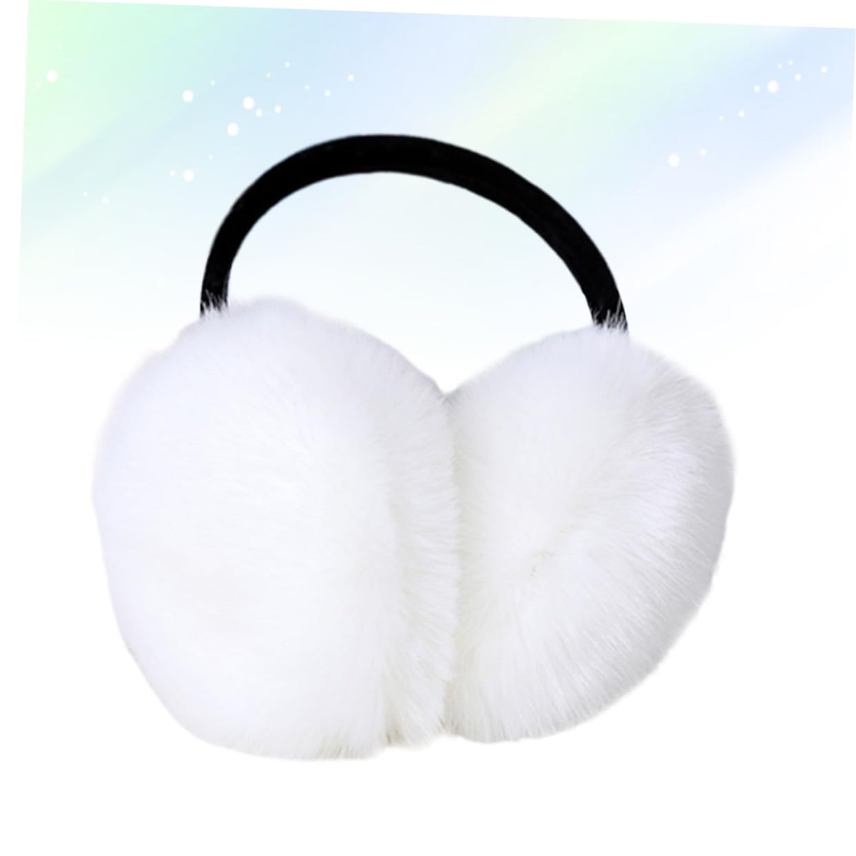 2piezas Orejeras De Invierno Para Mujeres Earmuffs Forro De Piel Sintética Protección Térmica y Sonido Banda De Música Conector De