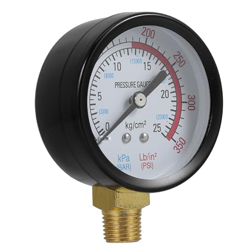 Mobestech 気動式垂直圧力計 高精エアーゲージ 工業用空気圧計 エアコンプレッサー対応 圧力測定器 迅速取り付け可能