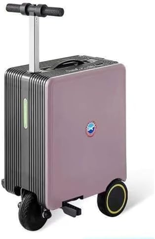 Maleta eléctrica inteligente portátil de 36 litros con batería extraíble, bloqueo TSA, capacidad de carga de 120 kg, ideal para viajes y vacaciones, Purple