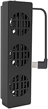 Ventilateur de refroidissement USB pour Nintendo Switch 13x16x4cm ABS pour accessoire de ventilation compact, noir