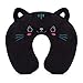 GLAUCUS Plush Kids Travel Pillow Animal Travel Neck Pillow Airplane, Car seat Toddler (Black cat)