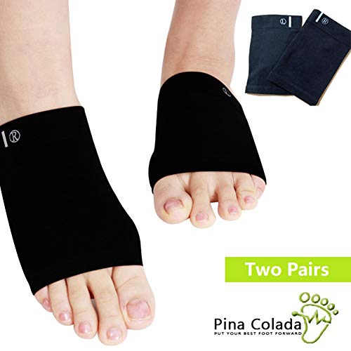 Compression Arch Sleeves - Plantar Fasciitis Braces / Sleeves (2 Pairs Black) , Foot Care, Heel Spurs, Feet Pain, Flat Arches .