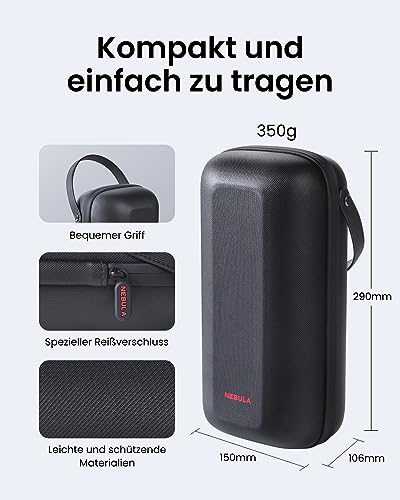 NEBULA Capsule 3 All-in-One Reisehülle, maßgeschneidert für Capsule 3 Laser, Netzteil, Kabel, Fernbedienung und Ständer, wasserdichtes und schützendes Polyester-Design