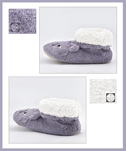 Image of DICUIRD Womens Slipper Socks Comfy&Warm Animal Non-Skid Bedroom Slipper Booties