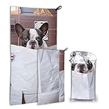 ★ compacto NA WC Bulldog Watch Newspaper 2 Pack Microfiber Child Beach Towel Juego de Toallas Reutilizables Secado rápido Lo Mejor para Viajes de Gimnasio Mochilero Yoga Fitnes